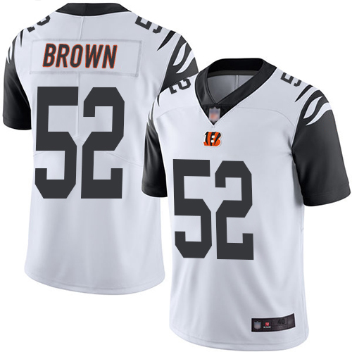 Cincinnati Bengals Limited White Men Preston Brown Jersey NFL Footballl #52 Rush Vapor Untouchable->cincinnati bengals->NFL Jersey